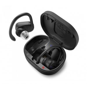 Slušalke brezžične ušesne Bluetooth stereo Philips TAA7306BK IPX7 s prenosno polnilno postajo (TAA7306BK)