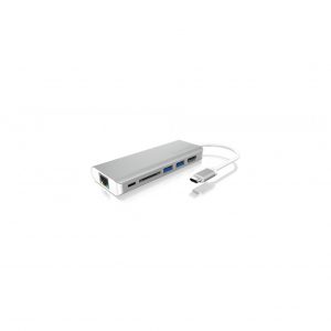 Adapter USB-C => USB3.0 USB-C HDMI SD RJ45 IcyBox  (IB-DK4034-CPD)