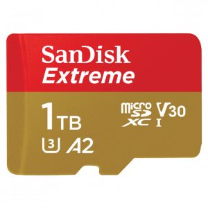 FLASH  SDXC-Micro 1024GB Sandisk - 160/90MB/s Extreme UHS-I (SDSQXA1-1T00-GN6MA) + adapter