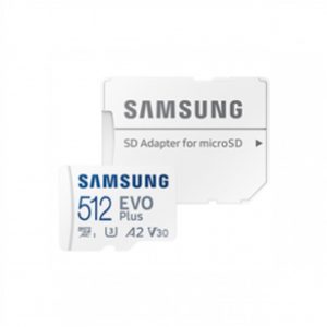 FLASH SDXC -Micro 512GB Samsung EVO Plus - 130 MB/s C10 U3 A2 V30 UHS-I (MB-MC512KA/EU) +adapter