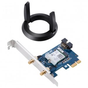 Brezžični mrežni adapter PCIe Asus PCE-AC58BT WIFI5 1733Mb/s  Dualband MU-MIMO 1x antena BT 5.0 (90IG04S0-MM0R10)