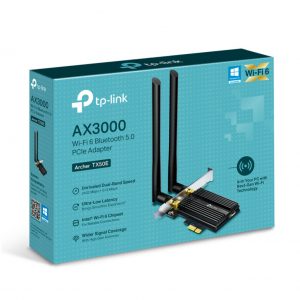 Brezžični mrežni adapter PCIe TP-Link WIFI6 AX3000 2402Mbit/s Dualband 2x antena BT 5.0 (Archer TX50E)