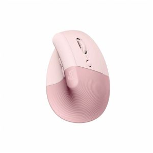 Miš Logitech brezžična Bluetooth optična Lift Vertical roza silent (910-006478)