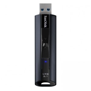 Spominski ključek 128GB USB 3.2 Sandisk 420MB/s 380MB/s aluminij drsni črn (SDCZ880-128G-G46)