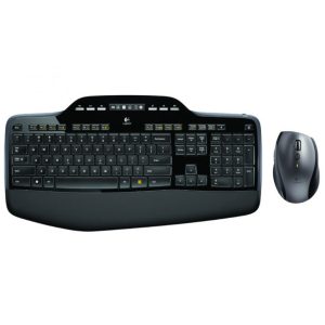 Tipkovnica in miš Logitech brezžična desktop MK710 SLO črna Unyfiying gravura (920-002440)