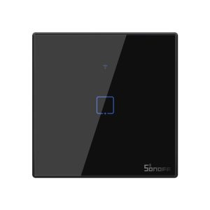 Pametna hiša – WiFi stensko stikalo Touch light switch WiFi + RF 433 Sonoff T3 EU TX (enojno) črn