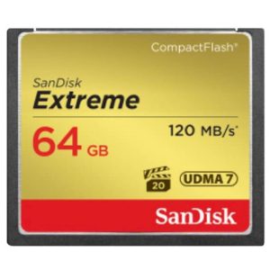 Spominska kartica Compact Flash 64GB Sandisk Extreme UDMA7 120MB/s/85MB/s VPG-20 (SDCFXSB-064G-G46)