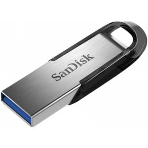 Spominski ključek 256GB USB 3.0 Sandisk Ultra Flair 150MB/s 60MB/s kovinski-plastičen brez pokrovčka črno-srebrn (SDCZ73-256G-G46)