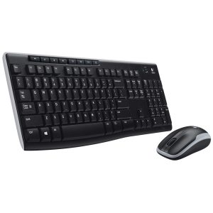 Tipkovnica in miš Logitech brezžična MK270 desktop SLO črna (920-004532)