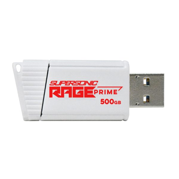 Spominski ključek 500GB USB 3.2 Patriot Supersonic Rage 600MB/s plastičen izvlečni bel (PEF500GRPMW32U)