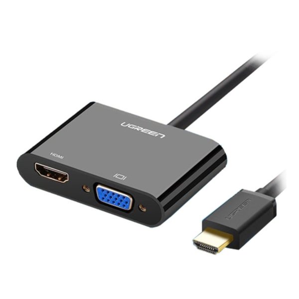 Adapter HDMI (m) => VGA (ž) in HDMI (ž) Ugreen microUSB napajanje 5V 3