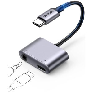 Adapter UGREEN CM231 USB-C => 3.5mm + USB-C DAC PD60W