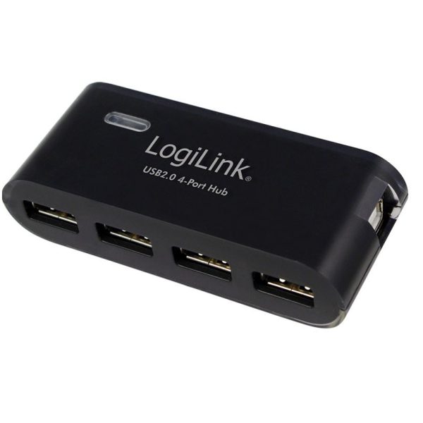 HUB USB 2.0 4portni LogiLink+ napajalnik UA0085 črn