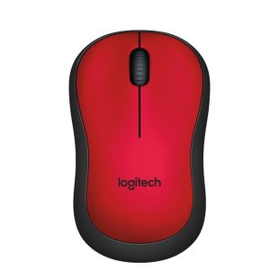 Miš Logitech brezžična optična za notesnike M220 rdeča silent (910-004880)