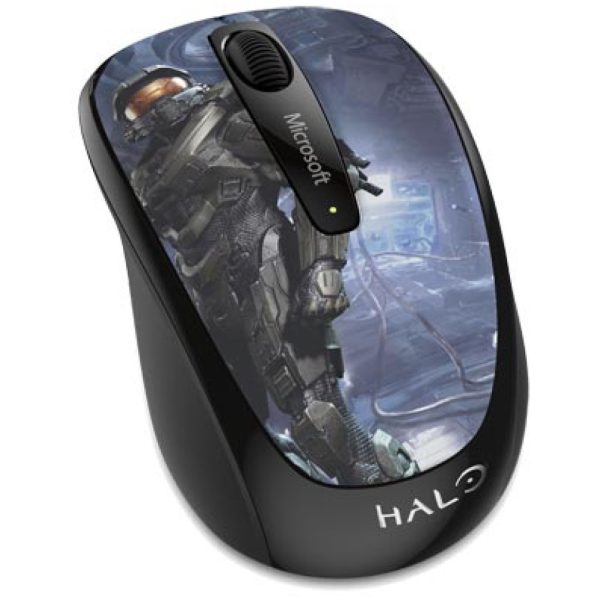 Miš Microsoft brezžična Mobile 3500 - Halo Edition optična črna