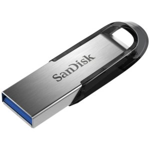 Spominski ključek 512GB USB 3.0 Sandisk Ultra Flair 150MB/s kovinski-plastičen brez pokrovčka črno-srebrn (SDCZ73-512G-G46)