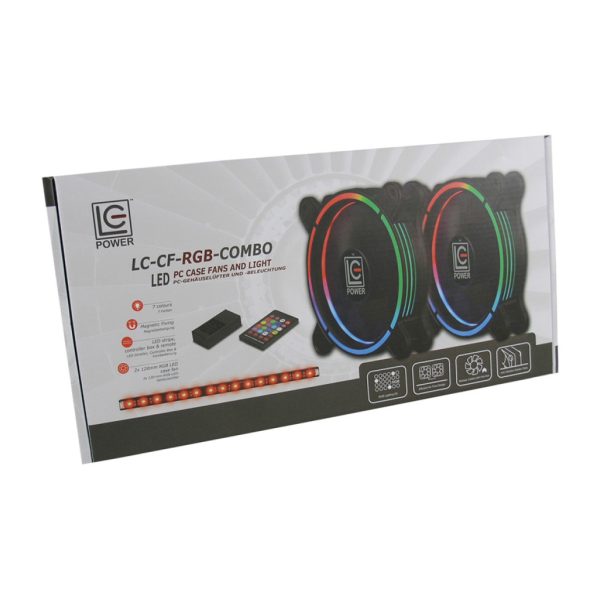 Ventilator   120 x 120 x 25 Combo LC Power RGB + kontroler (LC-CF-RGB-COMBO)