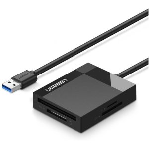 Zunanji čitalec kartic Ugreen USB 3.0 za CF microSD MMC MS RS-MMC SD TF črn (30231)
