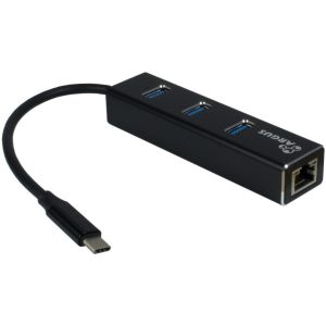 HUB USB-C => 3xUSB3.0 LAN RJ45 100/1000 Inter-Tech Argus IT-410 (88885440)