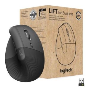 Miš brezžična + Bluetooth Logitech Lift Vertical For Business 4000DPI ergonomična grafitna (910-006494)