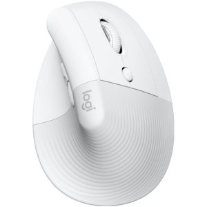 Miš brezžična + Bluetooth Logitech Lift Vertical za desničarje 4000DPI za MAC bela (910-006477)