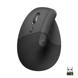 Miš brezžična + Bluetooth Logitech Lift Vertical za levičarje 4000DPI ergonomična grafitna (910-006474)