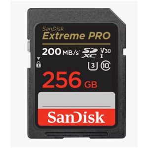 Spominska kartica SDXC 256GB Sandisk Extreme Pro 200MB/s/140MB/s U3 V30 UHS-I (SDSDXXD-256G-GN4IN)