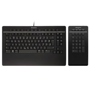Tipkovnica Žična 3Dconnexion Keyboard Pro US international | SLO gravura črna + NumPad (3DX-700092)