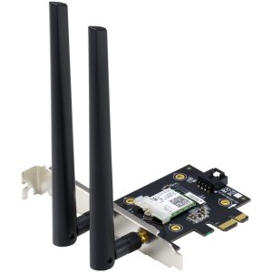Brezžični mrežni adapter PCIe Asus WiFi6 802.11ax AX3000 2402Mbit/s dualband 2x antena BT 5.0 (90IG0610-MO0R10)