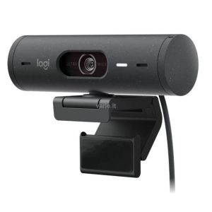 Spletna kamera Logitech BRIO 500 4MP FHD 30FPS 90° USB-C grafitna Autofokus 4xdigitalni zoom dvojni mikrofon pokrov za lečo (960-001422)