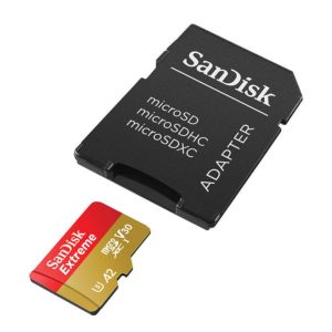 Spominska kartica SDXC-Micro 128GB Sandisk Extreme 190MB/s/90MB/s U3 V30 UHS-I +adapter (SDSQXAA-128G-GN6MA)